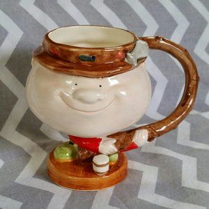 Russ Happy Fisherman Fishing Pole Handle Mug